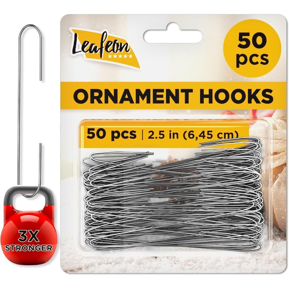 50 Pack Christmas Ornament Hooks – Great Ornament Hangers for Christmas Tree Dec